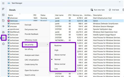 How do I set the priority of WoW in task manager  .
